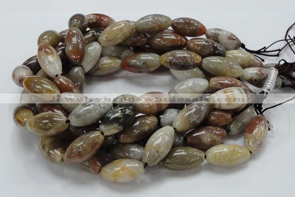 CAG775 15.5 inches 15*30mm rice yellow agate gemstone beads