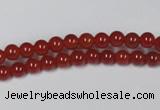 CAG7854 15.5 inches 2mm round red agate beads wholesale