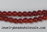 CAG7855 15.5 inches 3mm round red agate beads wholesale