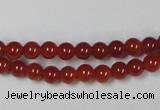 CAG7856 15.5 inches 4mm round red agate beads wholesale