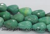 CAG7877 15.5 inches 10*14mm faceted teardrop grass agate beads