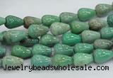 CAG7894 15.5 inches 6*10mm teardrop grass agate beads wholesale