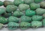 CAG7897 15.5 inches 10*14mm teardrop grass agate beads wholesale