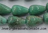 CAG7899 15.5 inches 13*18mm teardrop grass agate beads wholesale