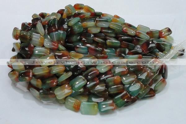 CAG791 15.5 inches 13*18mm rectangle rainbow agate gemstone beads