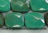 CAG7917 15.5 inches 25*25mm faceted square grass agate beads