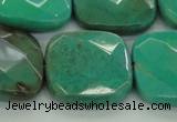 CAG7918 15.5 inches 30*30mm faceted square grass agate beads