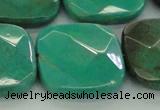 CAG7919 15.5 inches 35*35mm faceted square grass agate beads