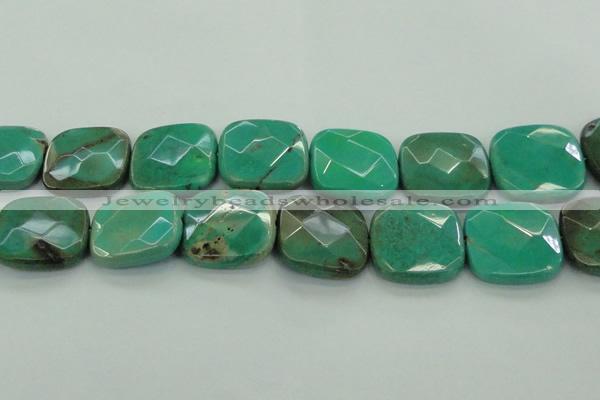 CAG7920 15.5 inches 40*40mm faceted square grass agate beads