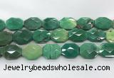 CAG7929 15.5 inches 22*30mm - 25*25mm faceted octagonal grass agate beads