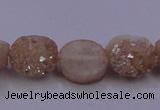 CAG7946 7.5 inches 8*10mm oval plated white druzy agate beads