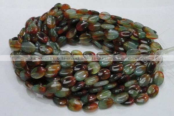 CAG795 15.5 inches 13*18mm oval rainbow agate gemstone beads