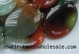 CAG799 15.5 inches 22*30mm oval rainbow agate gemstone beads