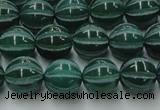 CAG8006 15.5 inches 10mm carved round green agate beads