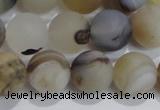 CAG8015 15.5 inches 12mm round matte Montana agate gemstone beads