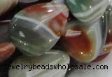 CAG808 15.5 inches 22*30mm flat teardrop rainbow agate gemstone beads