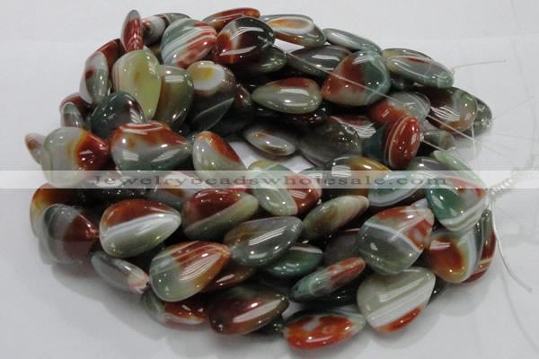 CAG808 15.5 inches 22*30mm flat teardrop rainbow agate gemstone beads