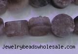 CAG8432 15.5 inches 14mm coin grey druzy agate gemstone beads