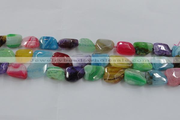 CAG8506 15.5 inches 15*20mm - 18*25mm freeform dragon veins agate beads