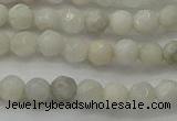 CAG8513 15.5 inches 4mm faceted round grey agate beads wholesale