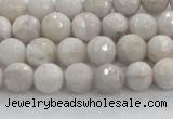 CAG8514 15.5 inches 6mm faceted round grey agate beads wholesale