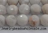 CAG8517 15.5 inches 12mm faceted round grey agate beads wholesale