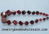 CAG8522 15.5 inches 9*10mm - 23*24mm cube dragon veins agate beads