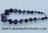 CAG8523 15.5 inches 9*10mm - 23*24mm cube dragon veins agate beads