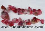 CAG8542 Top drilled 15*20mm - 25*30mm freeform dragon veins agate beads