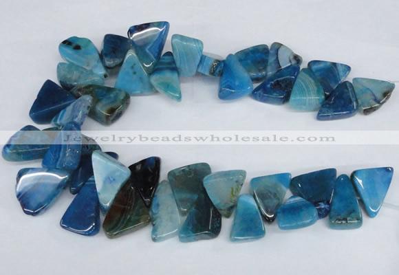 CAG8544 Top drilled 15*20mm - 25*30mm freeform dragon veins agate beads