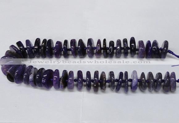 CAG8560 6*22mm - 10*26mm tyre dragon veins agate beads wholesale