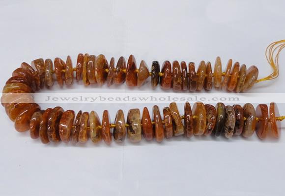 CAG8562 6*22mm - 10*26mm tyre dragon veins agate beads wholesale