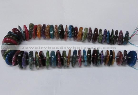 CAG8565 6*22mm - 10*26mm tyre dragon veins agate beads wholesale