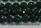 CAG8580 15.5 inches 10mm faceted round green agate gemstone beads