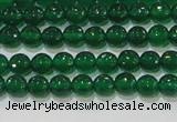 CAG8582 15.5 inches 6mm faceted round green agate gemstone beads