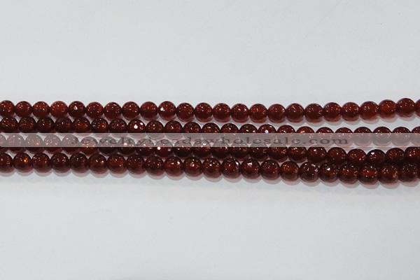 CAG8591 15.5 inches 8mm faceted round red agate gemstone beads