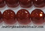 CAG8597 15.5 inches 20mm faceted round red agate gemstone beads