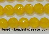 CAG8604 15.5 inches 12mm faceted round yellow agate gemstone beads