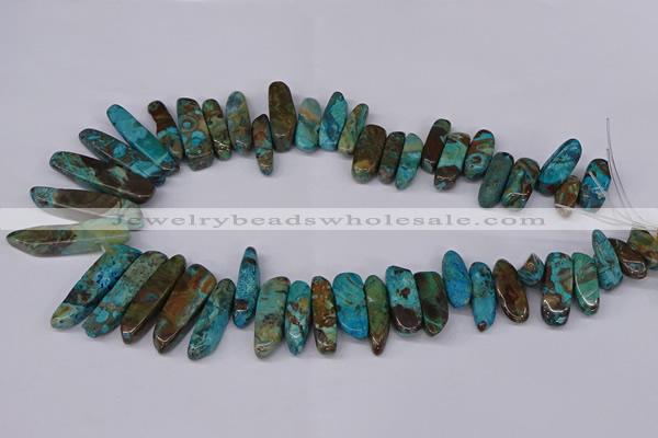 CAG8643 Top drilled 8*20mm - 10*55mm sticks ocean agate beads