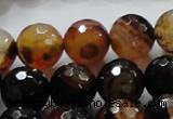 CAG865 15.5 inches 14mm faceted round agate gemstone beads