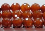 CAG866 15.5 inches faceted round 14mm agate gemstone beads