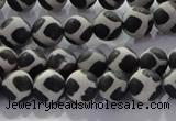 CAG8695 15.5 inches 6mm round matte tibetan agate gemstone beads