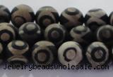 CAG8701 15.5 inches 8mm round matte tibetan agate gemstone beads