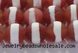 CAG8708 15.5 inches 12mm round matte tibetan agate gemstone beads