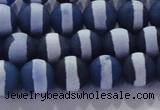 CAG8716 15.5 inches 8mm round matte tibetan agate gemstone beads