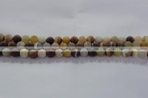 CAG8725 15.5 inches 6mm round matte madagascar agate beads