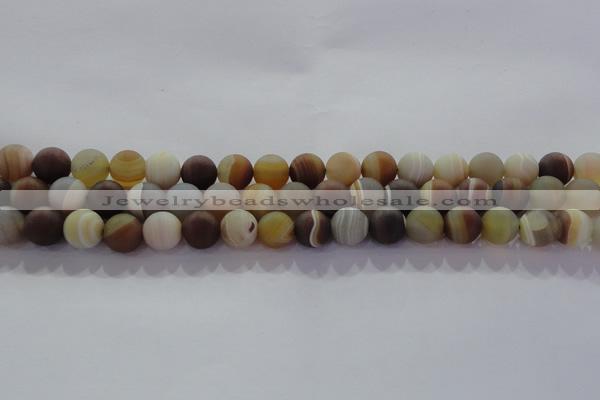 CAG8726 15.5 inches 8mm round matte madagascar agate beads