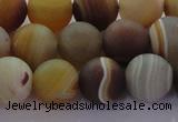 CAG8727 15.5 inches 10mm round matte madagascar agate beads