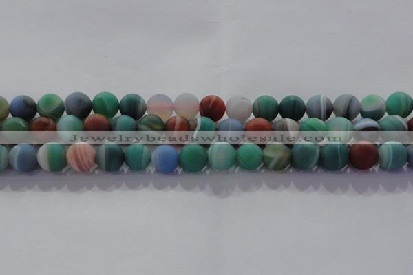 CAG8732 15.5 inches 10mm round matte madagascar agate beads