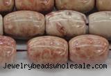 CAG8765 15.5 inches 13*18mm rice chrysanthemum agate beads